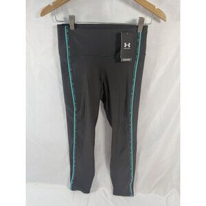 Under Armour Women's High Rise Black Taped Ankle Leggings Compression NEW Medium